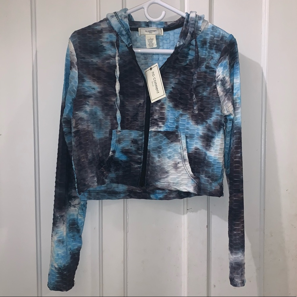 NWT Girl’s NO COMMENT Tie Dye Zip-Up Jacket L